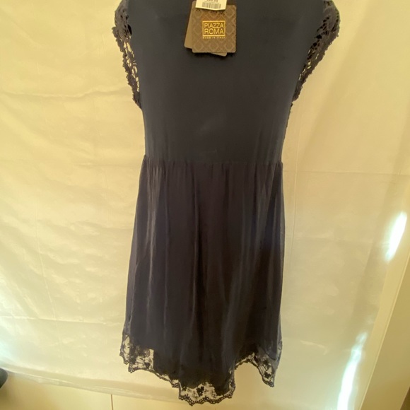 Navy Silk Dress - Picture 6 of 7